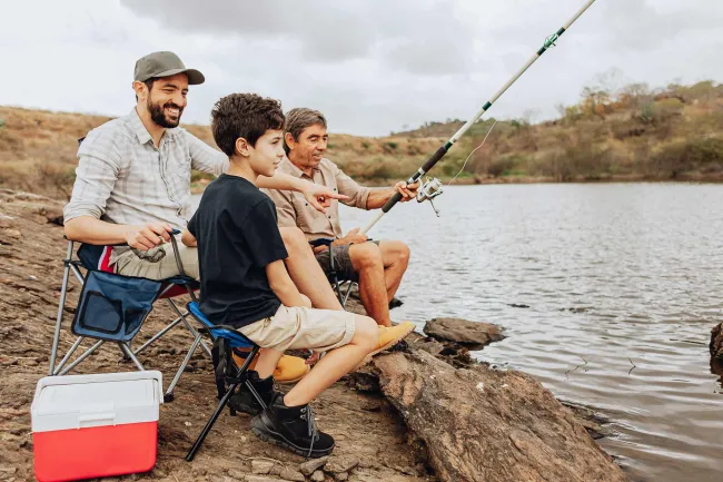 Family fishing